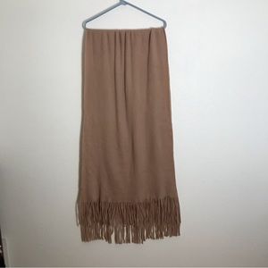 Steve Madden Super Soft Sold Acrylic Oversized Fringe Scarf & Wrap Blush